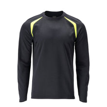 T-shirt, manica lunga, vestibilità moderna T-shirt Multisafe, nero blu/giallo alta visibilità