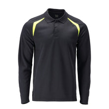 Polo, polo a maniche lunghe Multisafe, nero blu/giallo alta visibilità