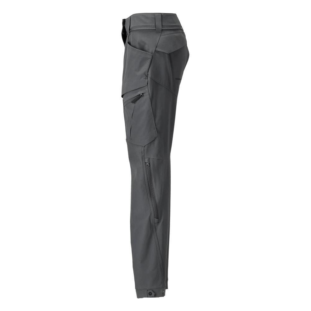 Pantaloni funzionali, elasticizzati, vestibilità da donna, colore grigio antracite