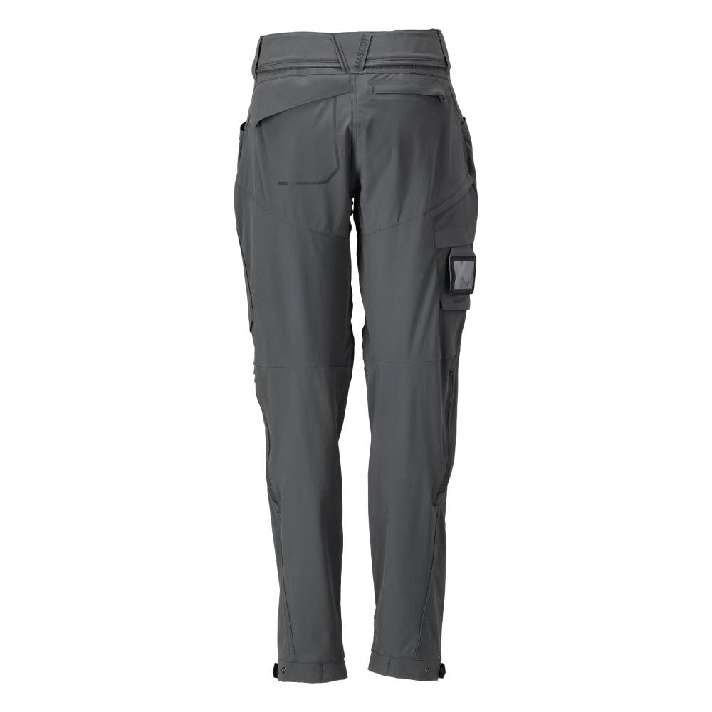 Pantaloni funzionali, elasticizzati, vestibilità da donna, colore grigio antracite