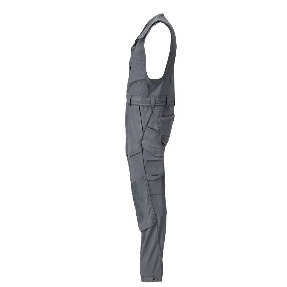 Pantaloni combinati con tasche sulle ginocchia, pantaloni combinati elasticizzati, grigio antracite