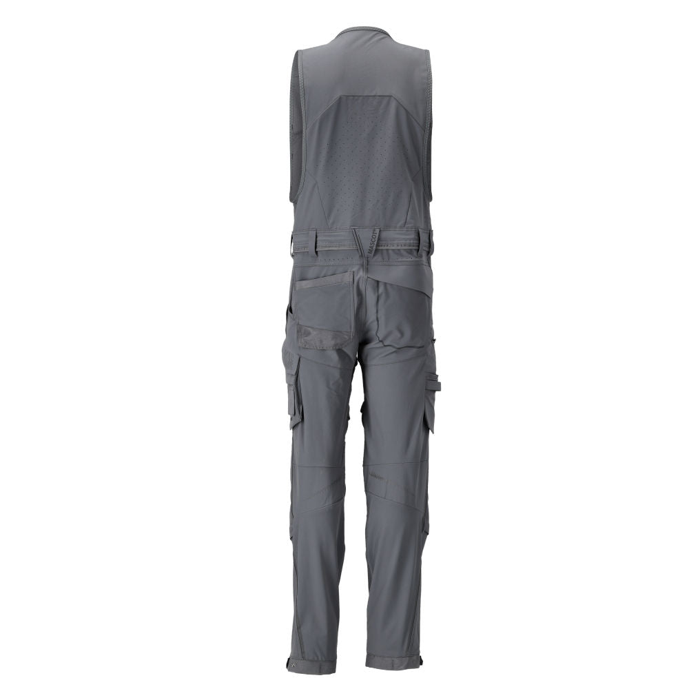 Pantaloni combinati con tasche sulle ginocchia, pantaloni combinati elasticizzati, grigio antracite