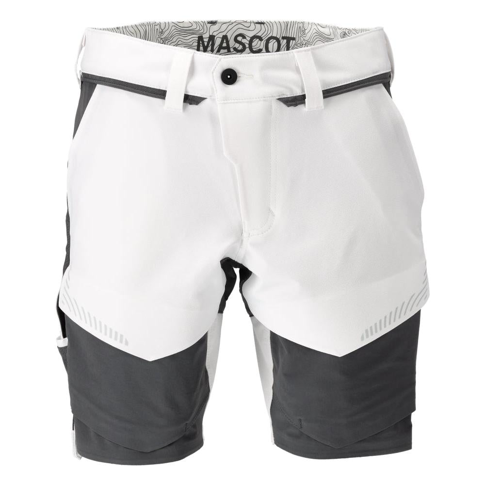 Shorts elasticizzati e leggeri, colore bianco/grigio antracite