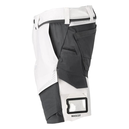 Shorts elasticizzati e leggeri, colore bianco/grigio antracite