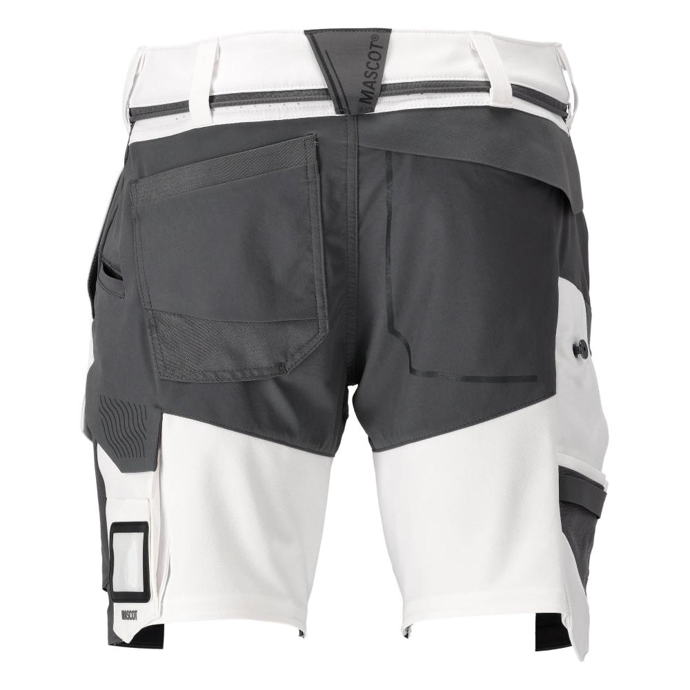Shorts elasticizzati e leggeri, colore bianco/grigio antracite