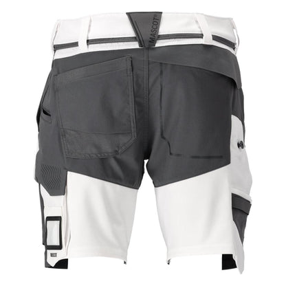 Shorts elasticizzati e leggeri, colore bianco/grigio antracite