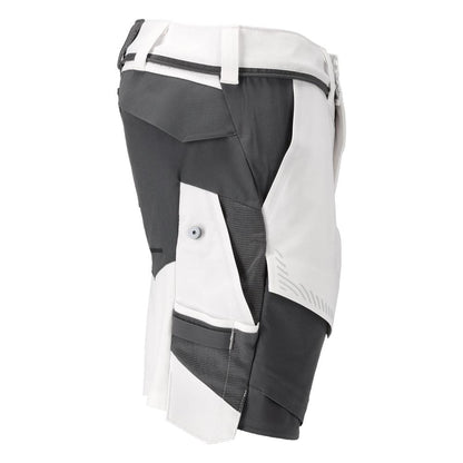 Shorts elasticizzati e leggeri, colore bianco/grigio antracite