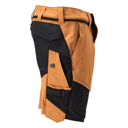 Pantaloncini elasticizzati, pantaloncini leggeri, marrone nocciola/nero