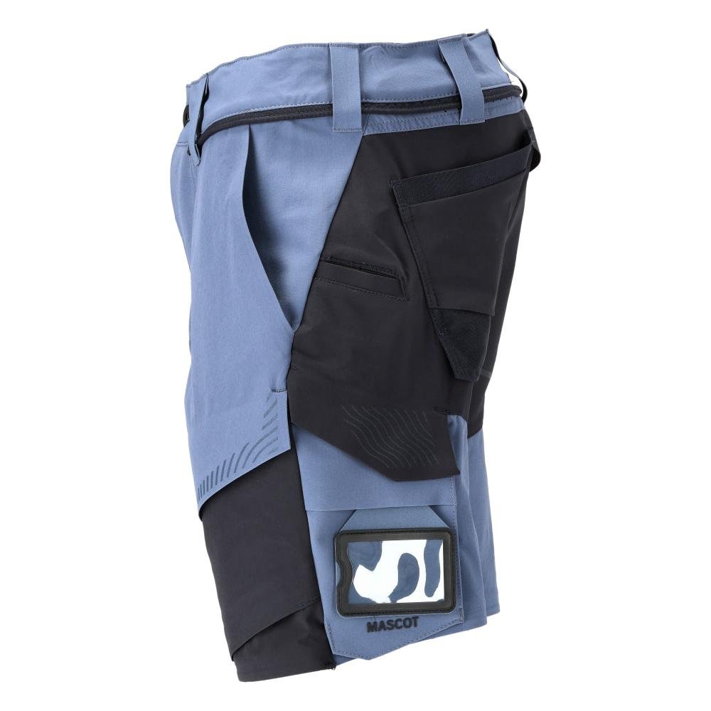 Pantaloncini elasticizzati, pantaloncini leggeri, blu pietra/blu nero