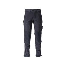 Pantaloni, tasche al ginocchio, pantaloni resistenti ed elasticizzati, nero-blu
