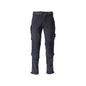Pantaloni, tasche al ginocchio, pantaloni resistenti ed elasticizzati, nero-blu