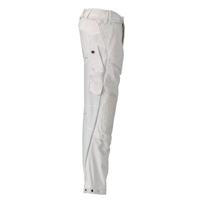 Pantaloni, tasche al ginocchio, elasticizzati, pantaloni leggeri, bianchi