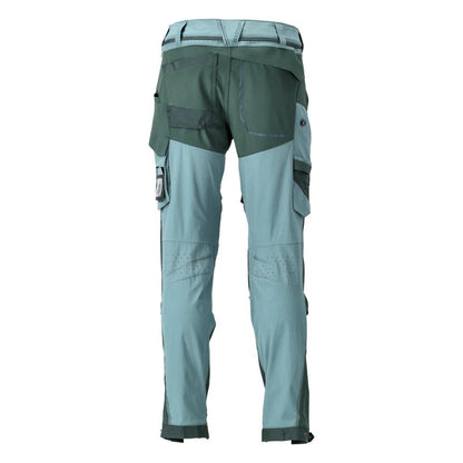 Pantaloni, tasche al ginocchio, elasticizzati, pantaloni leggeri, verde bosco chiaro/verde bosco