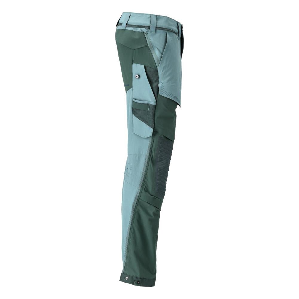 Pantaloni, tasche al ginocchio, elasticizzati, pantaloni leggeri, verde bosco chiaro/verde bosco