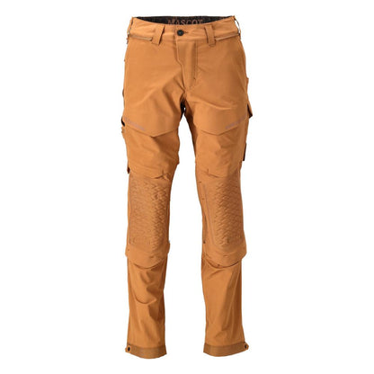 Pantaloni, tasche al ginocchio, elasticizzati, pantaloni leggeri, colore nocciola
