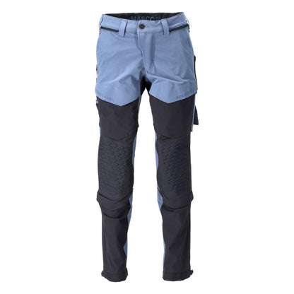 Pantaloni, tasche al ginocchio, elasticizzati, pantaloni leggeri, blu pietra/blu nero