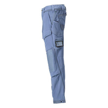 Pantaloni, tasche al ginocchio, elasticizzati, pantaloni leggeri, blu pietra