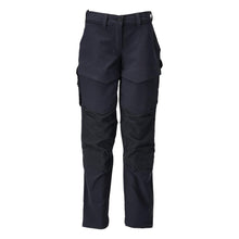 Pantaloni con tasche al ginocchio, pantaloni da donna, nero-blu