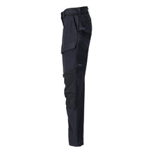 Pantaloni con tasche al ginocchio, pantaloni da donna, nero-blu