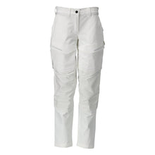 Pantaloni con tasche al ginocchio, pantaloni da donna, bianco