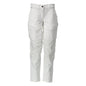 Pantaloni con tasche al ginocchio, pantaloni da donna, bianco