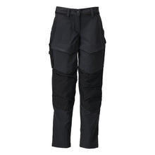 Pantaloni con tasche al ginocchio, pantaloni da donna, neri