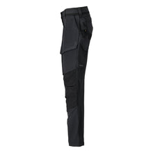 Pantaloni con tasche al ginocchio, pantaloni da donna, neri