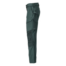 Pantaloni con tasche al ginocchio, pantaloni da donna, verde bosco