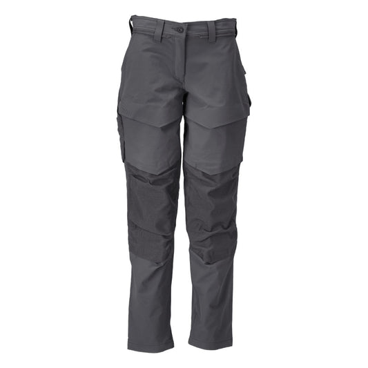 Pantaloni con tasche al ginocchio, pantaloni da donna, grigio antracite