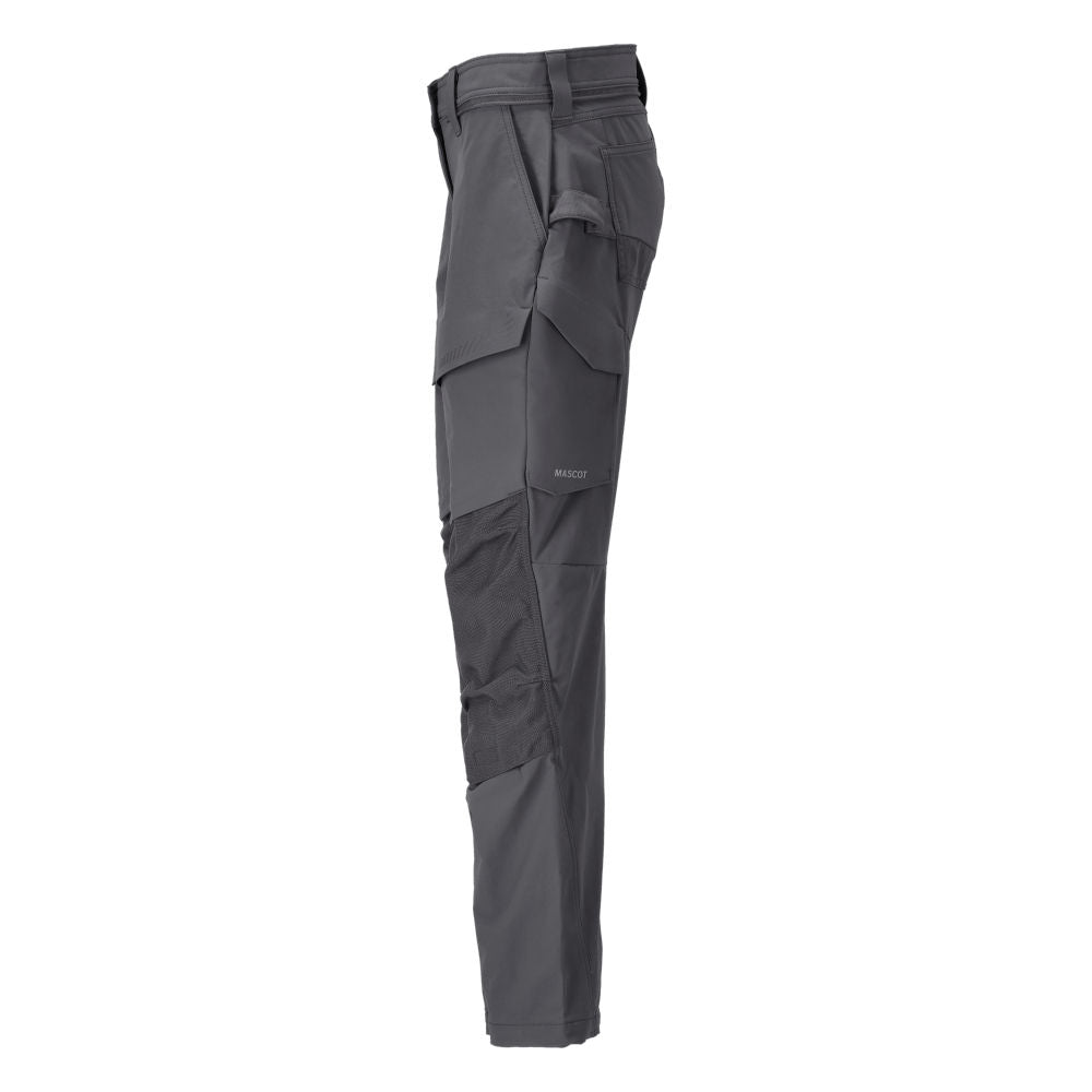 Pantaloni con tasche al ginocchio, pantaloni da donna, grigio antracite