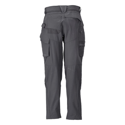 Pantaloni con tasche al ginocchio, pantaloni da donna, grigio antracite