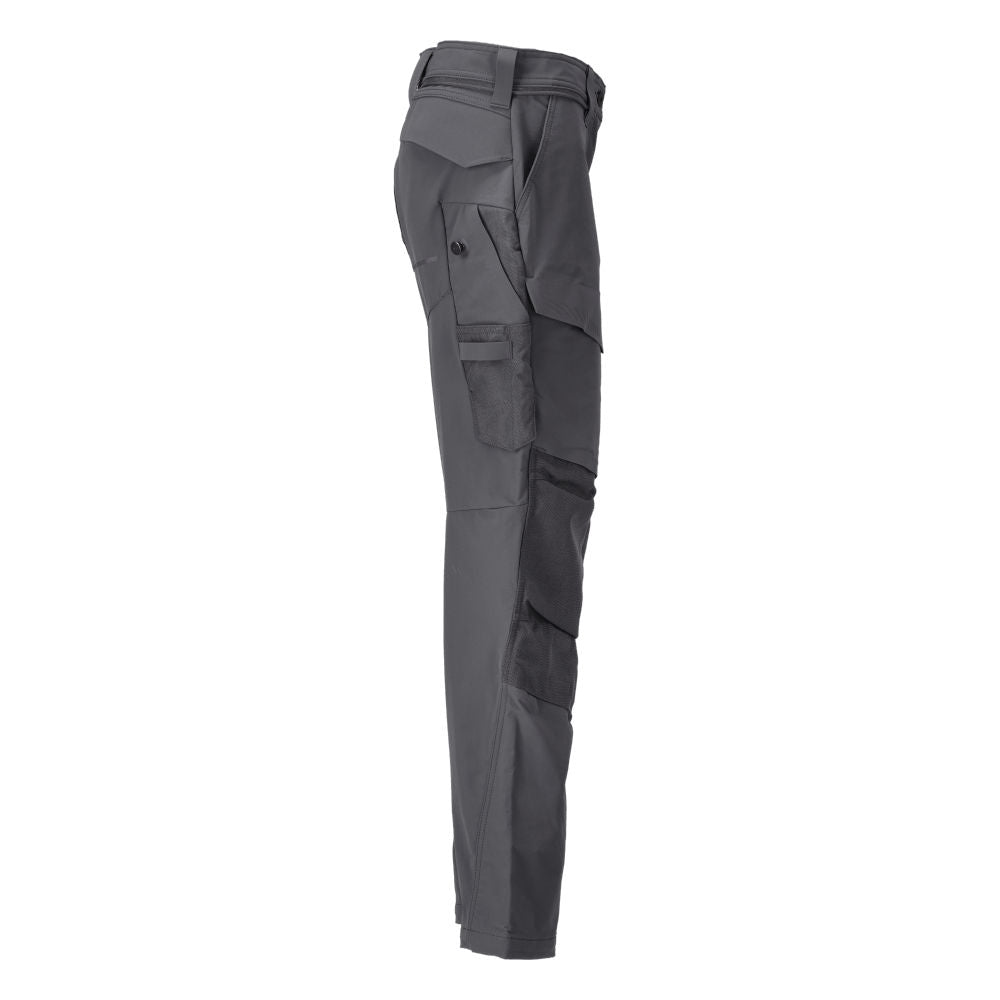 Pantaloni con tasche al ginocchio, pantaloni da donna, grigio antracite
