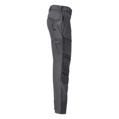 Pantaloni con tasche al ginocchio, pantaloni da donna, grigio antracite