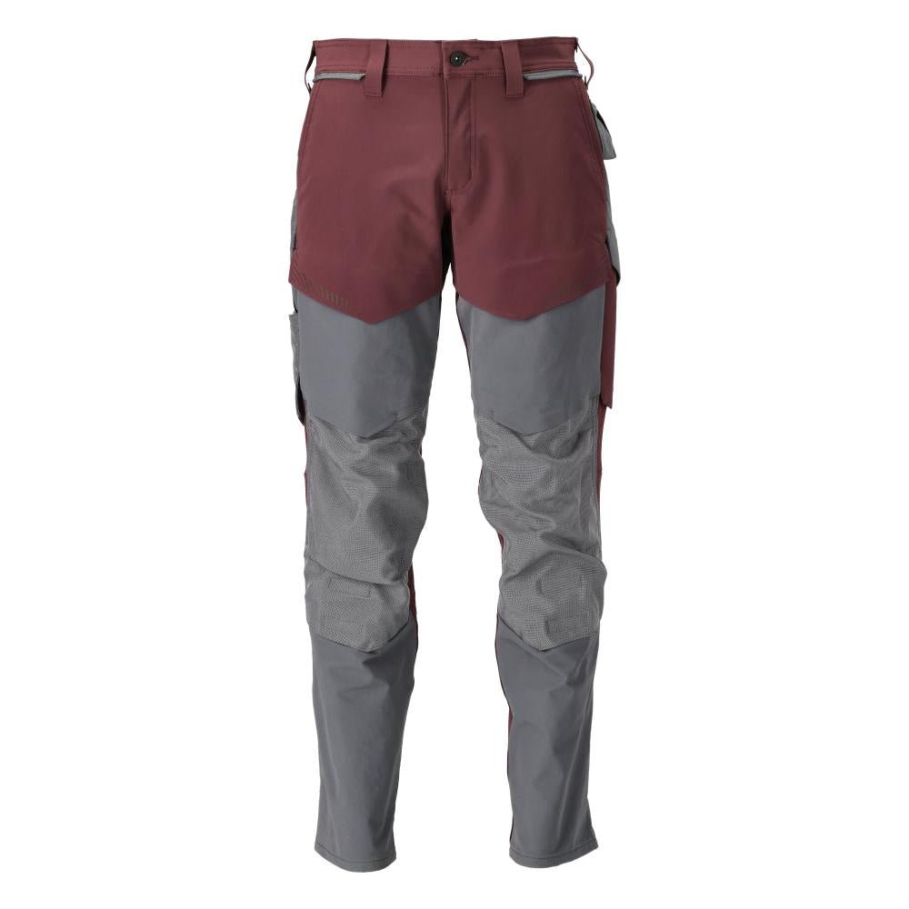Pantaloni con tasche al ginocchio, pantaloni ULTIMATE STRETCH, bordeaux/grigio antracite