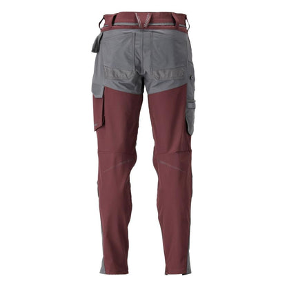 Pantaloni con tasche al ginocchio, pantaloni ULTIMATE STRETCH, bordeaux/grigio antracite
