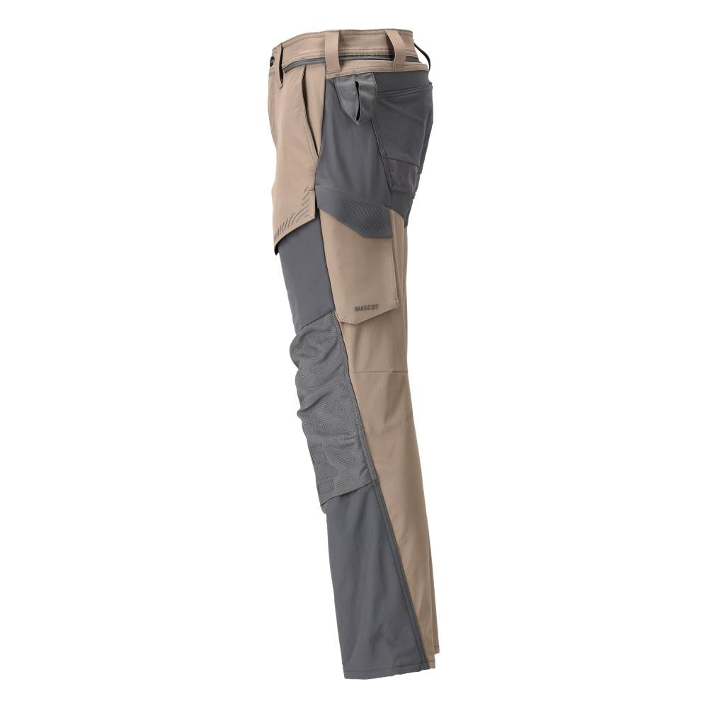 Pantaloni con tasche al ginocchio, pantaloni ULTIMATE STRETCH, beige sabbia scuro/grigio antracite