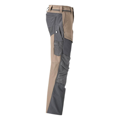 Pantaloni con tasche al ginocchio, pantaloni ULTIMATE STRETCH, beige sabbia scuro/grigio antracite