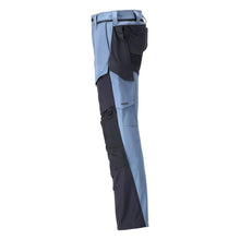 Pantaloni con tasche al ginocchio, pantaloni ULTIMATE STRETCH, blu pietra/nero-blu