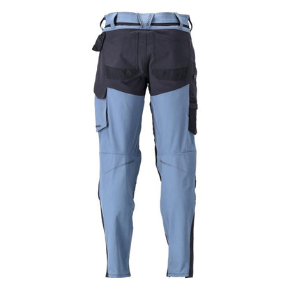 Pantaloni con tasche al ginocchio, pantaloni ULTIMATE STRETCH, blu pietra/nero-blu