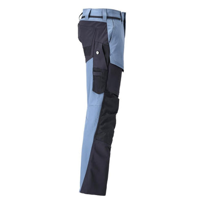 Pantaloni con tasche al ginocchio, pantaloni ULTIMATE STRETCH, blu pietra/nero-blu