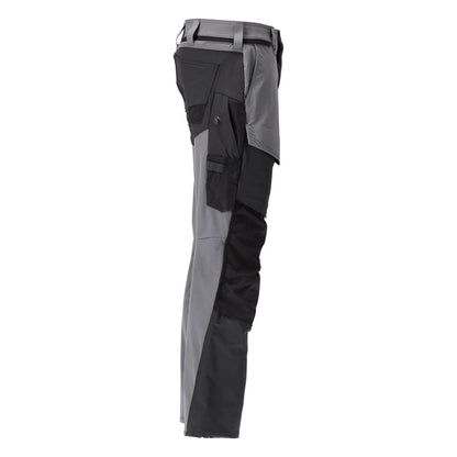 Pantaloni con tasche al ginocchio, pantaloni ULTIMATE STRETCH, grigio antracite/nero