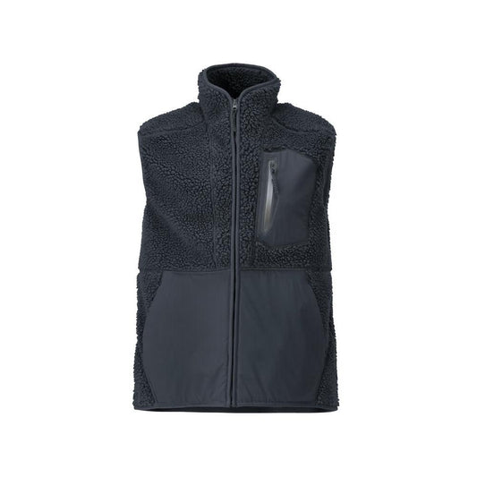 Gilet in pelliccia di fibra con gilet termico con cerniera