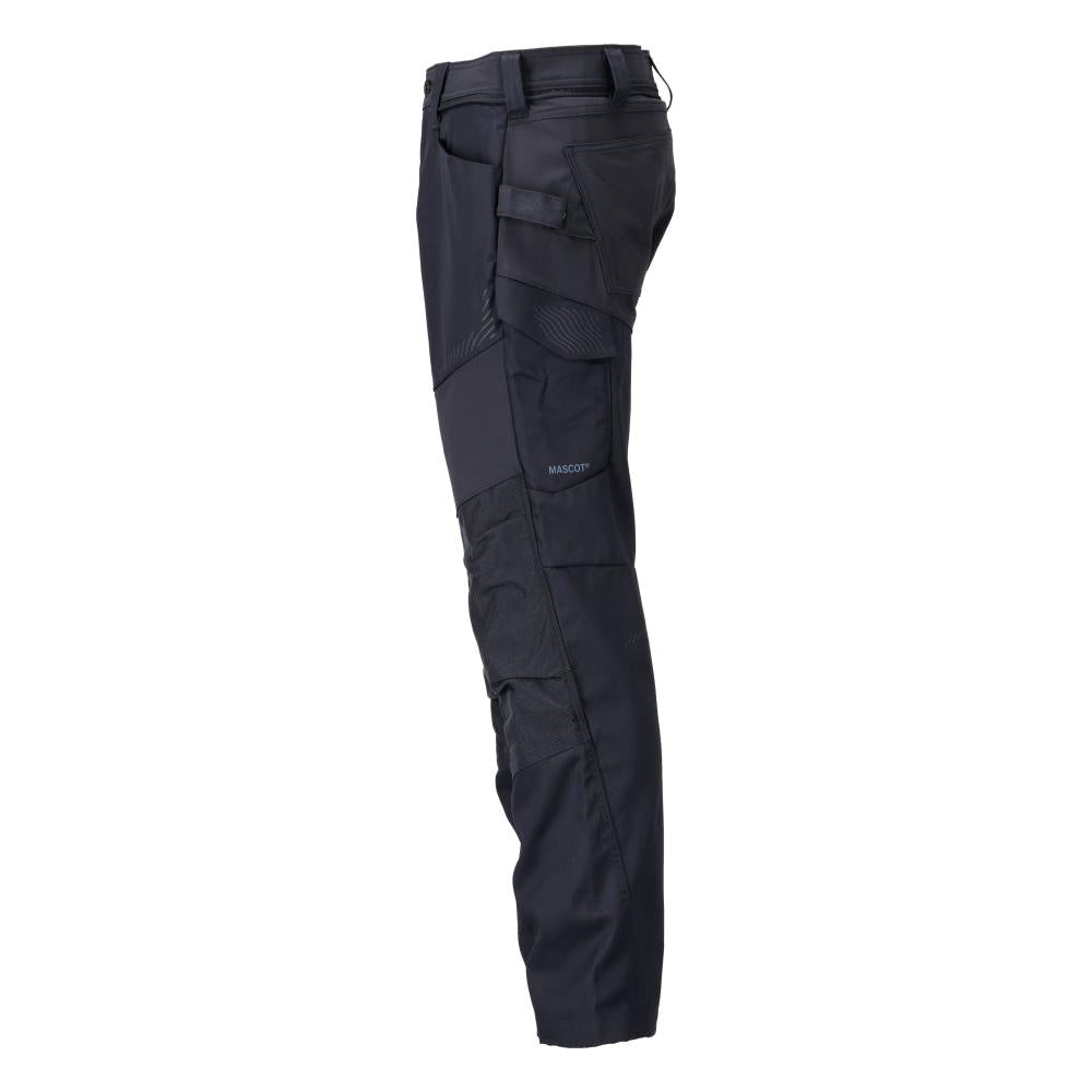 Pantaloni con tasche al ginocchio, nero-blu