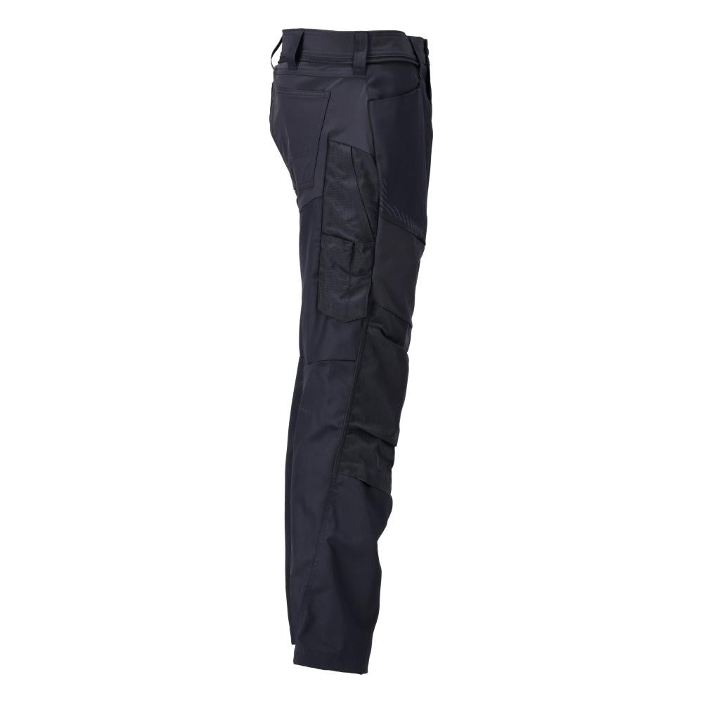 Pantaloni con tasche al ginocchio, nero-blu