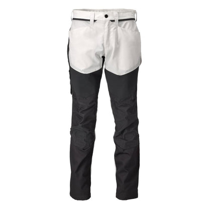Pantaloni con tasche al ginocchio, colore bianco/grigio antracite