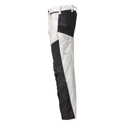 Pantaloni con tasche al ginocchio, colore bianco/grigio antracite