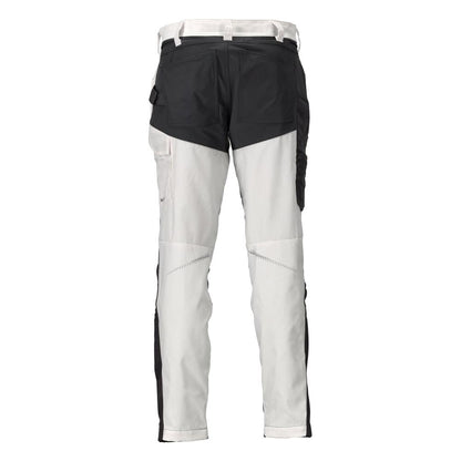 Pantaloni con tasche al ginocchio, colore bianco/grigio antracite