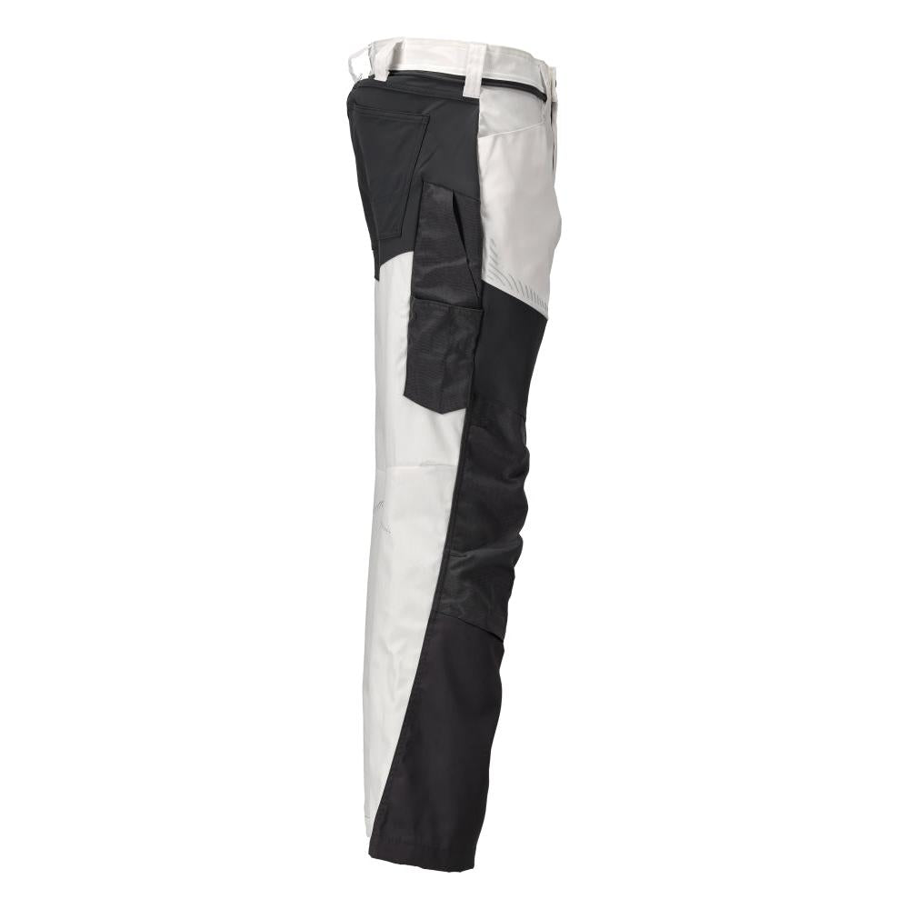 Pantaloni con tasche al ginocchio, colore bianco/grigio antracite