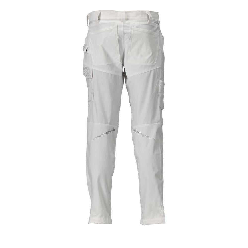 Pantaloni con tasche al ginocchio, colore bianco