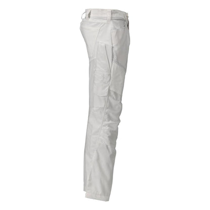 Pantaloni con tasche al ginocchio, colore bianco
